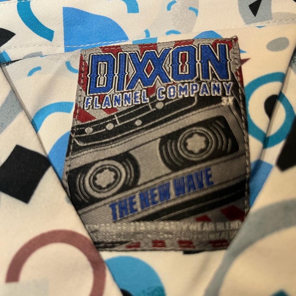 DIXXON Blue and Black Geometric Flannel